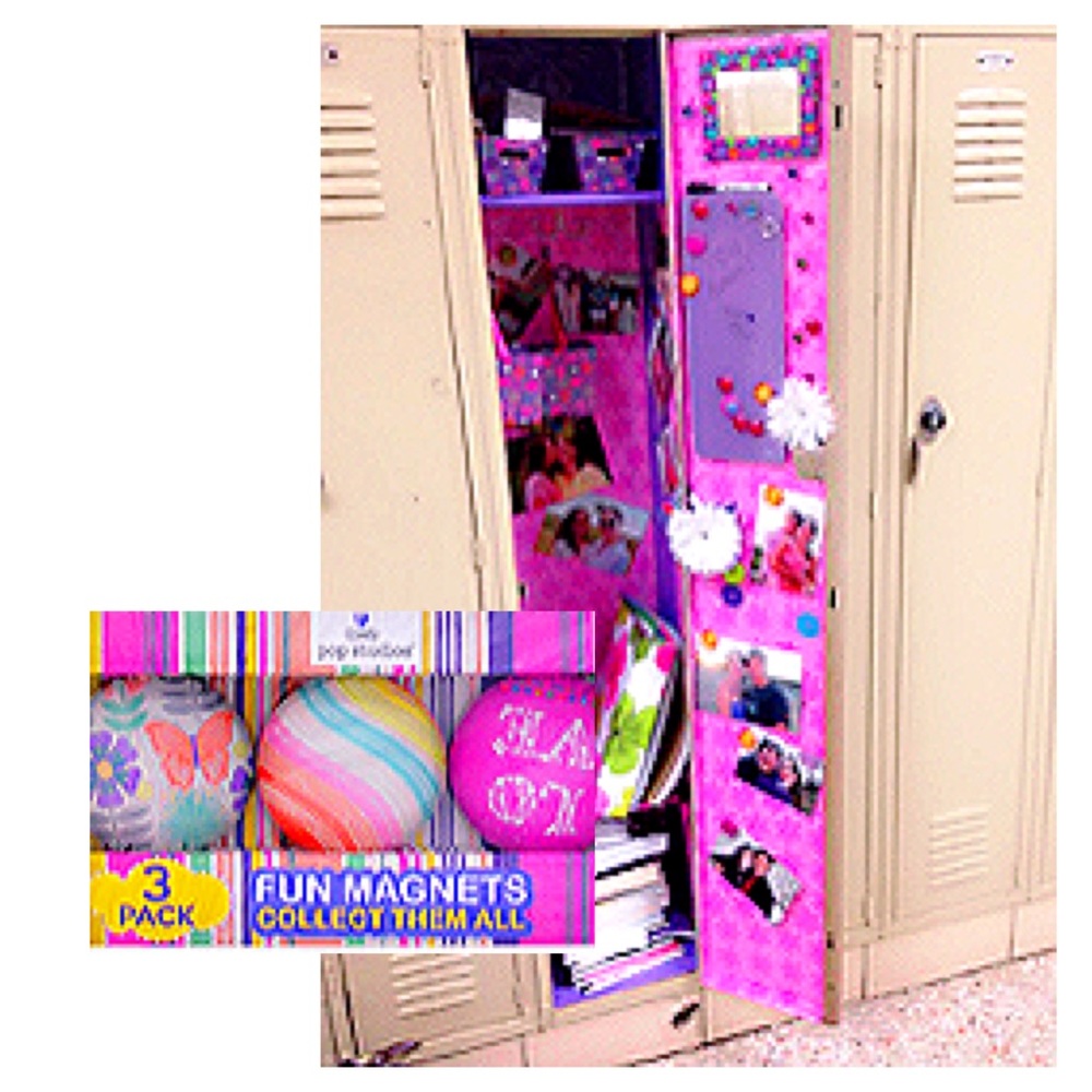 NWT! 3 Pack of Girls Fun Locker Magnets